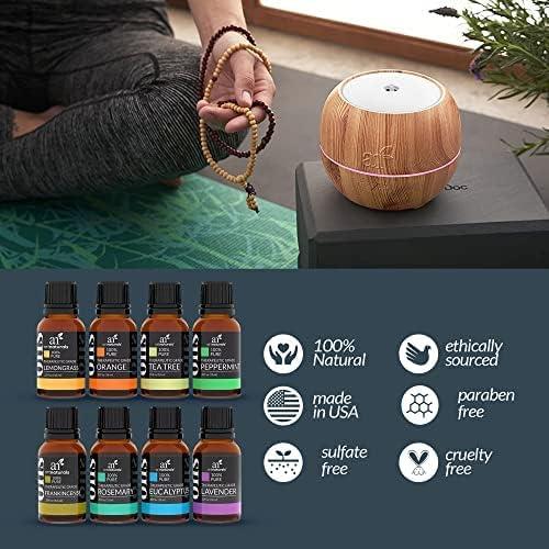 imageArt Naturals Essential Oil Diffuser and Top 8 Essential Oil Set