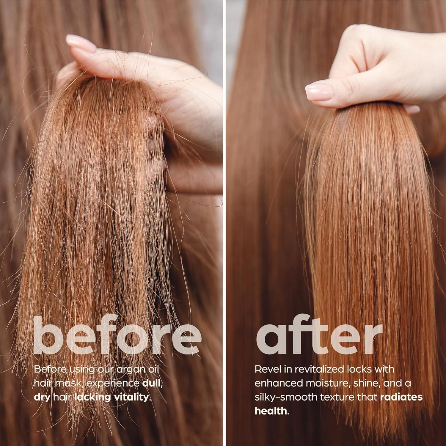 imageArtnaturals Argan Hair Mask Conditioner 8 Oz226g Deep Conditioning Treatment Organic Jojoba Oil Aloe Vera ampamp Keratin Repair Dry Damaged Color Treated Natural Hair Growth Sulfate Free