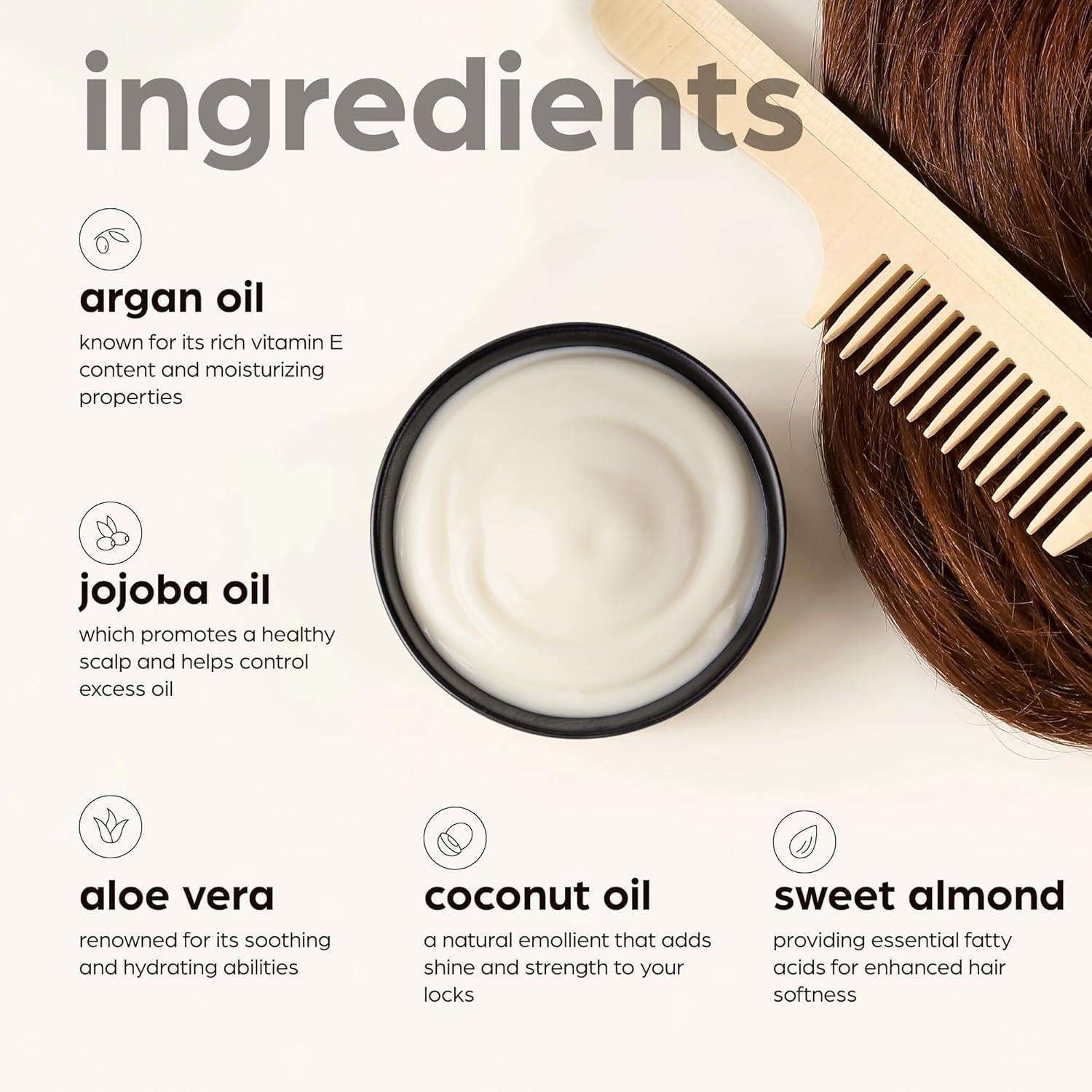 imageArtnaturals Argan Hair Mask Conditioner 8 Oz226g Deep Conditioning Treatment Organic Jojoba Oil Aloe Vera ampamp Keratin Repair Dry Damaged Color Treated Natural Hair Growth Sulfate Free