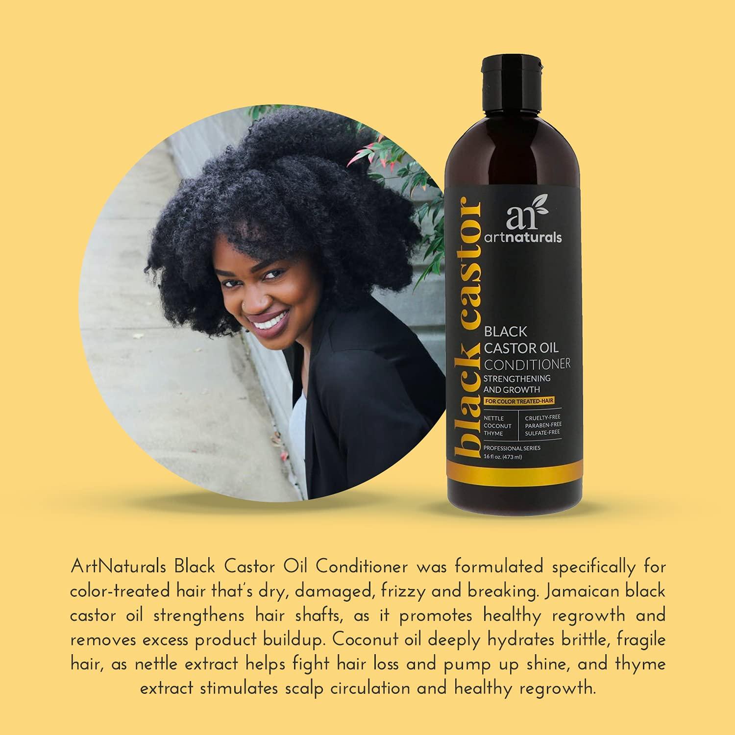 imageArtnaturals Black Castor Oil Conditioner  16 Fl Oz  473ml  Strengthen Grow and Restore  Jamaican Castor  For Color Treated Hair