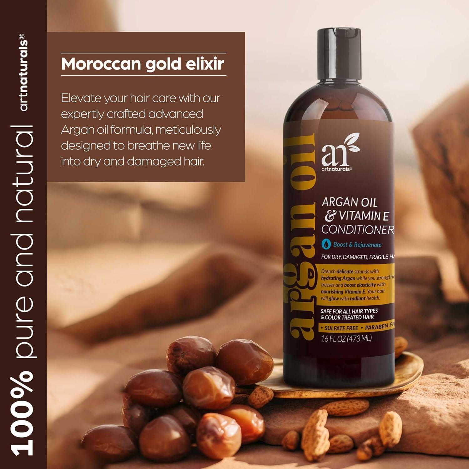 imageartnaturals Argan Hair Growth Conditioner 16 Fl Oz 473ml Sulfate Free Treatment for Hair Loss Thinning ampamp Regrowth Men ampamp Women Infused with Biotin Argan Oil Keratin Caffeine