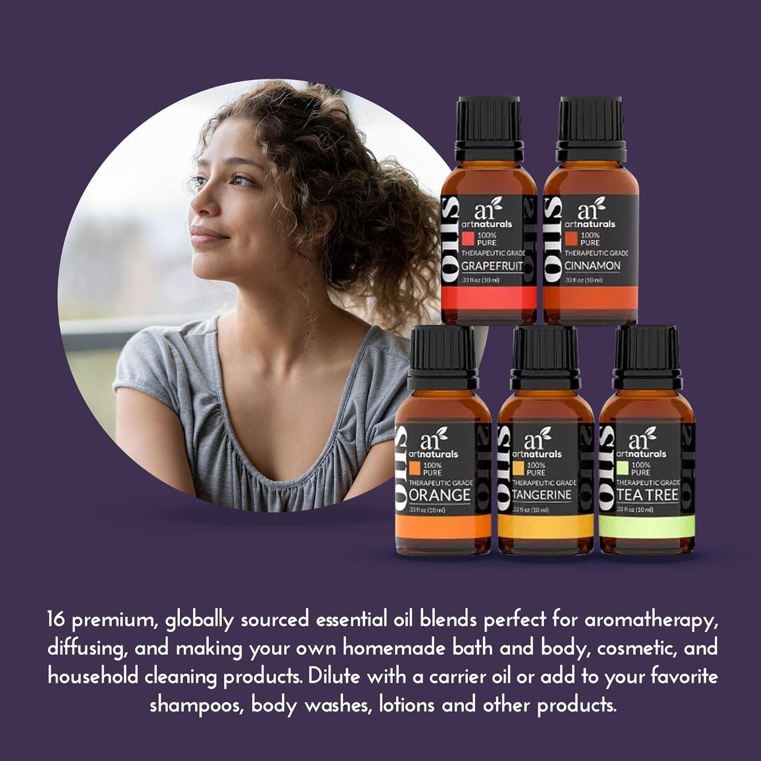 imageartnaturals Aromatherapy Essential Oil Set 16 x 10ml Bottles 100 Pure of The Highest Therapeutic Grade Quality Gift Set