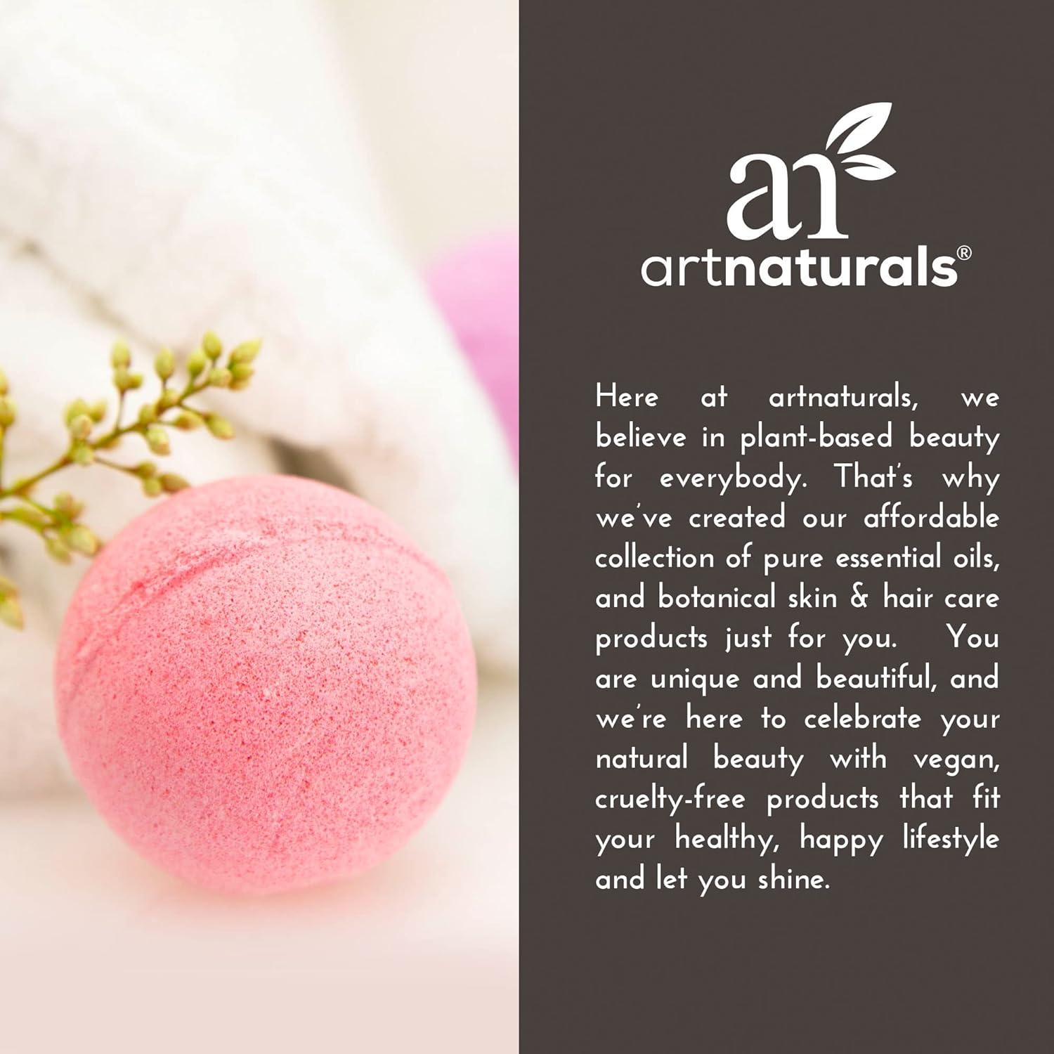 imageartnaturals Bath Bombs Gift Set 6 Bubble Bath Bomb Fizzies wEssential Oils Shea ampamp Cocoa Butter Aromatherapy for Spa ampamp Relaxing for Moisturizing Dry Skin for Women Kids ampamp Men