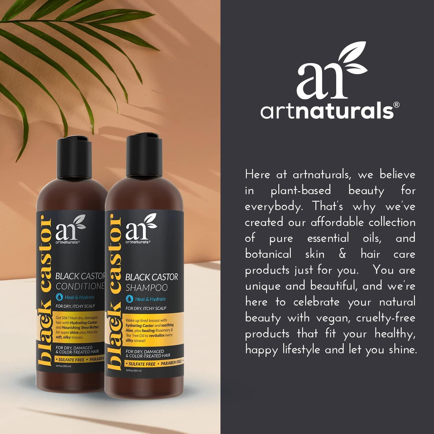 imageartnaturals Black CastorOil Shampoo and Conditioner  2 x 16 Fl Oz  473ml  Strengthen Grow and Restore  Jamaican Castor  For Color Treated Hair