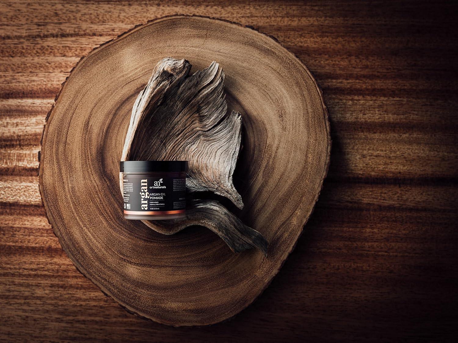 imageartnaturals Professional Argan Oil Pomade 4 Oz 113g Strong Hold for All Hair Types Natural Hair Styling Formula Men and Women Made in USA Thick Straight and Curly Hair
