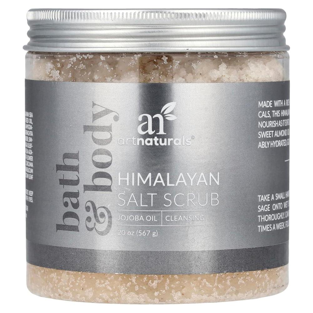 imageartnaturals Himalayan Body Scrub and Face Scrub  20 Oz  Deep Cellulite Cleansing Exfoliator with Sugar Shea Butter Exfoliating Himalayan  Natural Pink for Hand Skin and Facial  Men and Women