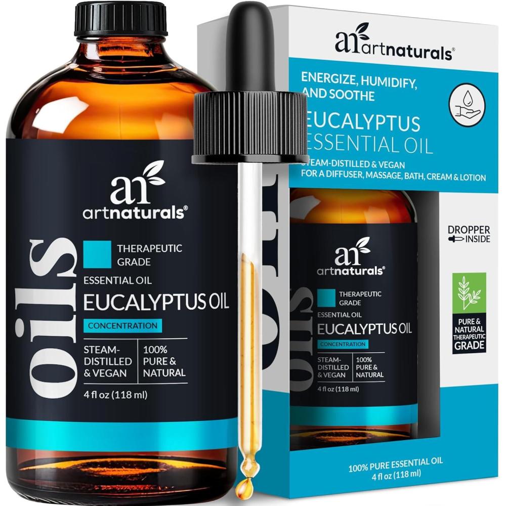 imageartnaturals Lemongrass Essential Oil 40 Fl Oz  118ml 100 Pure Therapeutic Grade  Premium Undiluted Lemon Grass Oil  for Diffuser  AromatherapyEucalyptus