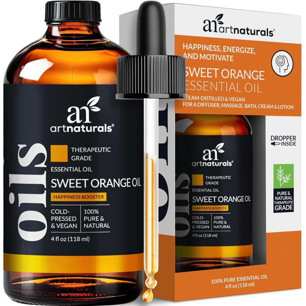 imageartnaturals Lemongrass Essential Oil 40 Fl Oz 118ml 100 Pure Therapeutic Grade Premium Undiluted Lemon Grass Oil for Diffuser AromatherapyOrange