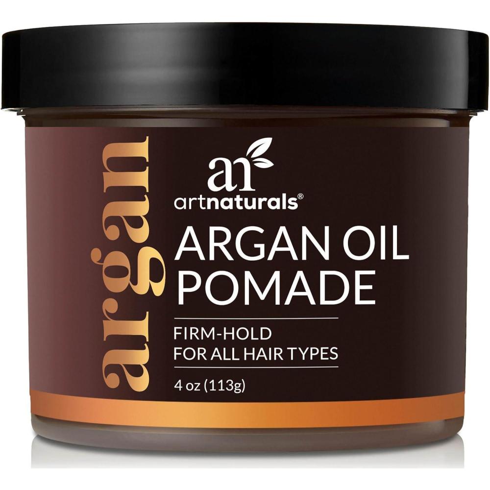 imageartnaturals Professional Argan Oil Pomade  4 Oz  113g  Strong Hold for All Hair Types  Natural Hair Styling Formula  Men and Women  Made in USA  Thick Straight and Curly Hair
