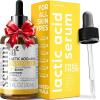 imageartnaturals Lactic Acid plus AHA Face Serum for Brightening Boost with Renewing Formula  Scars Acne Wrinkles  Exfoliates and Moisturizes the Skin  1 oz