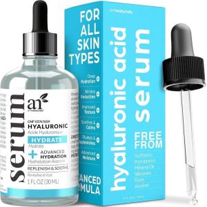 ArtNaturals Hyaluronic Acid Serum – Anti- Aging Facial Serum, Natural Moisturizer w/Vitamin C Serum & Vitamin E – for Skin Care – Reduce Wrinkles & Dark Spots (1 Fl Oz (Pack of 1))(1 Fl Oz (Pack of 1))