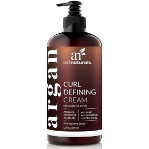 Artnaturals Curl Defining Cream-Moisturizer & Enhancer w/Almond, Jojoba & Argan Oil & Natural Frizz Control – for Wavy & Curly Hair Products – Sulfate Free – 12 Oz for Women and Men