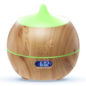 Artnaturals Essential Oil Diffuser and Humidifier with Bluetooth Speaker Clock – (13.5 Fl Oz / 400ml Tank) – Electric Cool Mist Aromatherapy for Office, Home, Bedroom, Baby Room