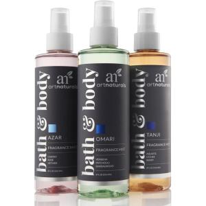 Artnaturals Fragrance Mists and Air Freshener – (3 x 8 Fl Oz / 236ml) – for Bath, Body, Home & Work – Signature Scents of Azar, Tanji and Omari – Natural and Moisturizing – Gift Set