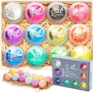 artnaturals Large Bath Bombs Gift Set kit â€“ (12 x 4 Oz / 113g) – Natural Handmade Essential Oil Spa Bubble Bath Bomb Balls Fizzies â€“ for Relaxation, Moisturizing, & Fun for Women, Kids, & Men(1)