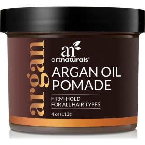 artnaturals Professional Argan Oil Pomade – (4 Oz / 113g) – Strong Hold for All Hair Types – Natural Hair Styling Formula – Men and Women – Made in USA – Thick, Straight and Curly Hair