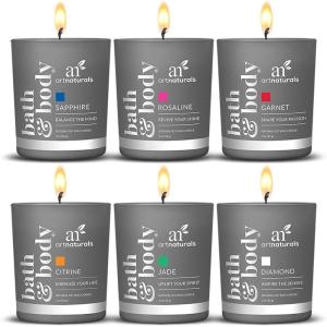 artnaturals Scented Candle Gift Set – (6 x 2 Oz / 60g) – Aromatherapy Set of Fragrance Soy Wax Candles – Made in USA with Essential Oils – for Stress Relief and Relaxation